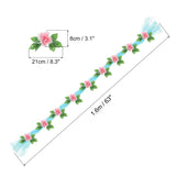 Wedding Car Flower, Artificial Flowers Bouquet Set Wedding Car Decoration For Decoration Handle Ornament Supplies Party Events Accessories, Pink Blue
