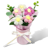 Crochet Flower Bouquet: Handmade Knitted Bouquet For Mother'S Day Birthday Home Decor Girlfriend Wedding Grandma Bday Gift(Pink)