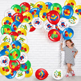 60pcs Building Blocks Themed Balloons Brick Party Decorations for Kids Birthday