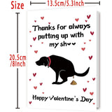 Naughty Valentines Day Card To Dog Mom Dad, Funny Puppy Valentine’S Day Gift Ideas, Happy Vday Greeting Card For Friends