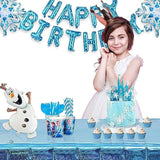 Blue Party Table Cover Decoration Tablecloth For Frozen/Winter Onederland/Under Sea/Ocean Theme Party Decorations Rectangle Tablecover With 54'' X 108'' - 2 Packs