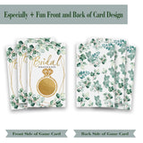 Bridal Shower Scratch Off Card-50 Pack,Golden Eucalyptus Green Garden Bride Shower Lottery Game, Activities, And Ideas, Country Wedding, Wedding Shower Ideas?Bridal Lottery Tickets
