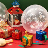 72 Pieces Winter Clear Snowflake Balloons Transparent Snowflakes Balloon Glitter Confetti Balloon 12 Inch Clear Latex Balloons Wonderland Decorations For Christmas Birthday Party