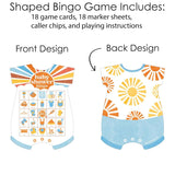 Big Dot of Happiness Here Comes The Son Baby Shower Bingo, Picture Game Cards and Markers, Boy Boho Party Supplies - Set of 18