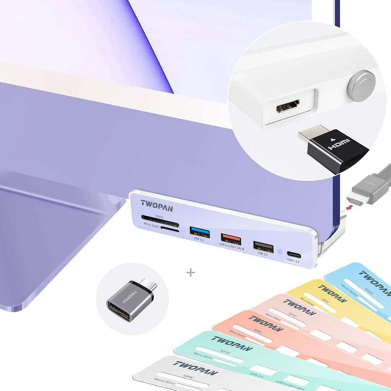 Usb C Hub Multiport Adapter For Imac 2021, 7 In 1 Imac Usb Adapter, Usb 3.0 Hu