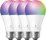 Smart A19 LED Light Bulb ZL1 RGB 800 Lumens 4 Pack