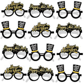 12 Pcs 2026 New Year Glasses Party Eyewear Decorations