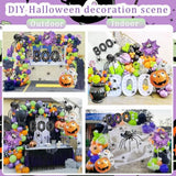 Halloween Balloon Garland Arch Kit with BOO Pumpkin Spider Balloons for Party Decorations