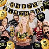 60Th Birthday Decorations For Men Women - (76Pack) Black Gold Party Ba
