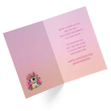 Valentines Day Card For Granddaughter | Rainbow Unicorn | Your Card Helps Animals In Need |5”X7.5” | Single Card + Envelope | Women Owned Small Business Made In Usa