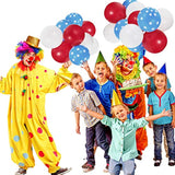 55 Pcs Red, Blue & White Polka Dot Balloons – Nautical & Baseball Party Arch Kit