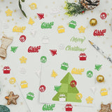 200 Pcs Christmas Confetti Decorations For Table, Xmas Trees Wreath Sequins Glitter Red Green Sliver Table Confetti Snowflake Gift Paper Confetti For Christmas Party Decorations New Year Favors