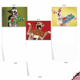 - 10 Blank Dog Cards Assorted (4 X 5.12 Inch) - Adorable Boxed Animal Note Cards For All Occasions - Dog Love You This Much M6611Ocb