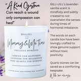 Premium Candle Gifts For New Mom – After Birth Gifts For Women – Postpartum, Baby Shower & Pregnancy Gift For Expecting Mom – Paraffin-Free Natural Soy Wax - Rose Quartz Crystal, Lavender & Jasmine