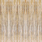 2 Pcs 3.2ft x 8.2ft Champagne Gold Metallic Tinsel Foil Fringe Curtains Photo Booth Backdrop for Baby Shower Birthday Wedding Holiday Celebration Bachelorette Party Decorations