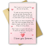 Heartfelt Valentine'S Day Card For Him Her, Romantic Valentines Day Card For Husband Wife Boyfriend Girlfriend, Cute Valentines Day Gift For Couple Partner Women Men, I Love You Cards