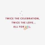 Hallmark Valentines Day Birthday Card (Twice the Love, Heart Cake) for Friends, Family, February 14th
