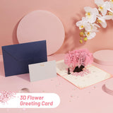 Cherry Blossom Pop Up Wedding Anniversary Card, 3D Love Card, Valentines Gift For Her, With Envelope And Blank Note