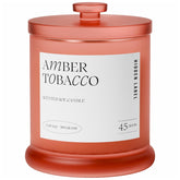 Amber Tobacco Scented Candle, 2 Wick Large Candles For Home Scented, 13Oz Natural Soy Wax, 75Hours Long Lasting Slow Burning, Aromatherapy Candle With Reusable Glass Jar