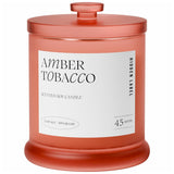 Amber Tobacco Scented Candle, 2 Wick Large Candles For Home Scented, 13Oz Natural Soy Wax, 75Hours Long Lasting Slow Burning, Aromatherapy Candle With Reusable Glass Jar