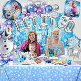 13 Pcs Frozen Birthday Party Decorations-Snowman Birthday Party Balloons, Frozen Themed Birthday Party Foil Balloons For Children 4Th Birthday Party
