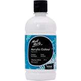 Signature Titanium White Acrylic Paint, 16.9Oz (500Ml), Semi-Matte Finish,Suitable For Canvas, Wood, Fabric, Leather, Cardboard, Paper, Mdf And Crafts