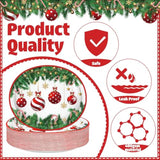 Christmas Paper Platters Disposable Christmas Ball Oval Party Plates 10" X 12" Large Xmas Dinner Serving Platters For Xmas Holiday Party Supplies Dinnerware Table Decorations, 50 Pcs