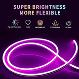 32.8ft RGB LED Neon Strip Lights App & Remote Control IP65 Waterproof Flexible Rope Lights 24V