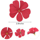 100 Pcs 2.8" Hawaiian Plumeria Frangipani Flower Heads Artificial Flower Heads For Wedding Flowers Garland Diy Jewelry Hair Clips Headbands Accessories(Red)