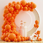 Burnt Orange Balloon Arch Kit: 102pc Latex Garland for Fall Wedding