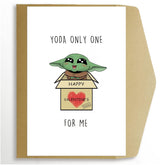 Cute Baby Yoda Valentines Day Card, Yoda Happy Valentine’S Card, The Mandalorian Baby Yoda Card, Yoda Only One For Me
