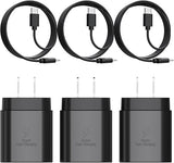3 Pack 25W USB C Super Fast Wall Charger with 6FT Type C Charging Cable