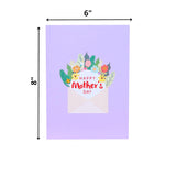 Text Mothers Day Cards, 3D Birthday Cards For Women, 6X8In Pop Up Birthday Cards For Mom, Wife, Her, Daughter, Sister, Grandma (Size 8 X 6 Inch - Happy Mothers Day).
