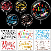 36 Set Birthday Bobo Balloons Decorations Include 12 Pieces Happy Birthday Stickers And 24 Pieces Diy Bubble Transparent Balloons For Wedding Baby Shower Party Outdoor Indoor Supplies Led Light