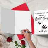 Funny Valentines Card For Husband Wife, Best Boy Best Girl Card From Pet, Paw Card For Dog Dad Dog Mum, “I Woof You”