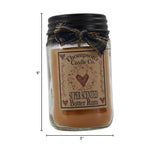 Thompson'S Candle Co Butter Rum Mason Jar Candle, 12Oz Small, Soy Wax Candle, Long-Lasting Burn, Sweet Sugarcane And Allspice Scent, Made In Usa