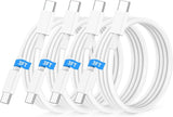 4 Pack 60W USB C to USB C Fast Charging Cable 3FT for iPhone iPad & Galaxy