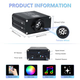 Starlight Headliner Kit, Twinkle & Sound Activate Rgbw 16W Car Fiber Optic Lights With Bluetooth App & Remote Control, 650 Pcs*0.03In*9.8Ft, Star Lights For Car/Home Decor
