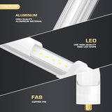 10 Pack 8FT T8 T12 LED Tube Bulbs 6500K Daylight FA8 Single Pin Fluorescent Replacement