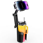 2-In-1 Cup Holder Cell Phone Holder For Your Car Bottle Friendly Cup Cell Phone Holder Mount For Car Height Adjustable Sturdy Fit 4-7 Inches Phones