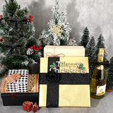 Black Glitter Ribbon Glitter Wired Edge Ribbon 2.5 Inch X 20 Yard Wate