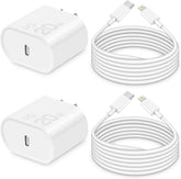 2 Pack 20W USB C Fast Charger with 10FT MFi Certified Lightning Cable for iPhone 14 13 12 11 iPad