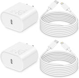 2 Pack 20W USB C Fast Charger with 10FT MFi Certified Lightning Cable for iPhone 14 13 12 11 iPad