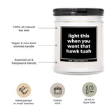 You Nique Designs Funny Candles For Men, Hawk Tuah Candle Gift For Husband, Boyfriend, Him 9Oz, Husband Anniversary From Wife, Naughty Gifts For Men, Boyfriend, Sexy Gifts (Mahogany Teakwood)