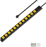 Heavy Duty Metal Surge Protector Power Strip 12 Outlets 2100J 10FT Extension Cord Wall Mount