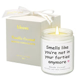 50Th Birthday Gifts For Her Him– Funny Birthday Candle & Decorations, Best Friend Gift Idea – Natural Soy Wax Vanilla Coconut Scented Candle (7Oz)