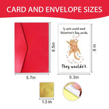 Octliff Furry Cynic Funny Sarcastic Cat Valentine'S Day Card For Her Him, Witty Anti-Love Greeting Card, With Red Envelope