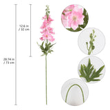 6Pcs Faux Pink Delphinium Artificial Flowers 28.74'' Realistic Silk Fake Larkspur Flowers With Stems For Tall Floor Vase Outdoor Garden Wedding Party Home Decor (Deep Pink)
