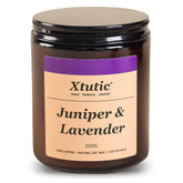 Soy Candle Gifts For Women & Men - 7Oz Brown Scented Candle,50-Hour Burn Time,Aromatherapy Jar For Home Decor,Relaxing Ambiance In Bedroom & Office(Juniper Lavender)