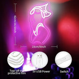 Lady Neon Sign Pink White LED Wall Decor USB Powered Light Up Sign for Preppy Room Party